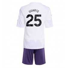 Manchester United Manuel Ugarte #25 Bortedraktsett Barn 2025-26 Kortermet (+ korte bukser)